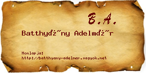 Batthyány Adelmár névjegykártya